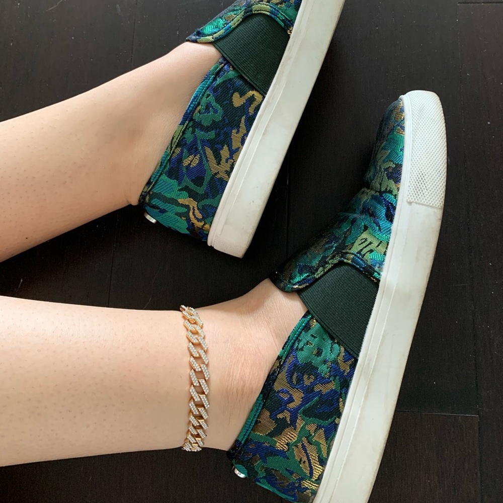 Silver Rhinestone and Gold metal anklet